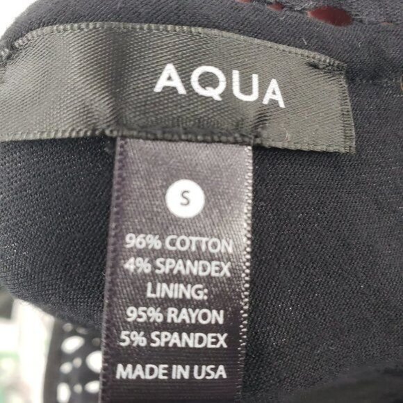 AQUA Sleeveless Bodycon Mini Dress Polka Dot Cut Out Little Black LBD Small NWT - Picture 9 of 10